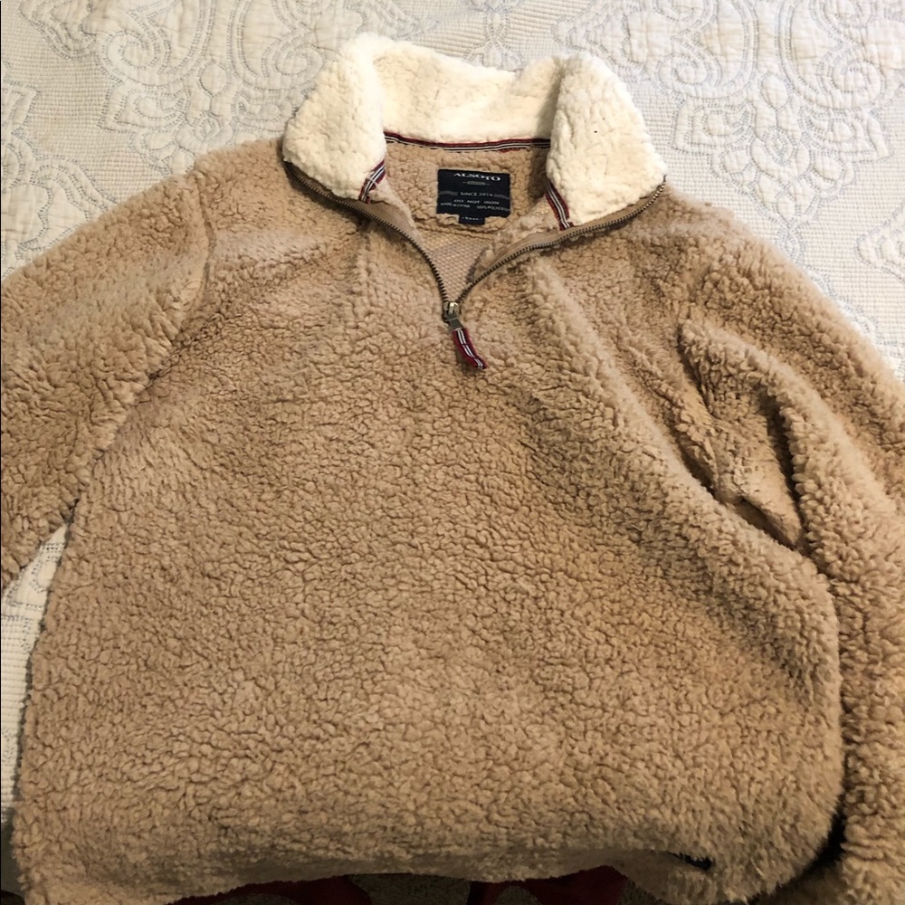 Cute Sherpa quarter zip pullover